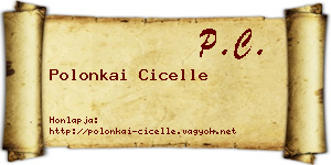 Polonkai Cicelle névjegykártya